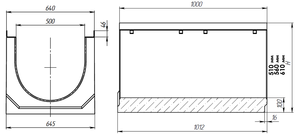 Ширина лотка. Лотки водоотводные DN 500. Лоток бетонный ЛВБ Norma dn500. Лотки водоотводные л-300 чертеж. Лоток водоотводной бетонный dn500 чертеж.